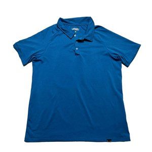 Barbell Polo Shirt Mens Medium Blue Short Sleeve Casual